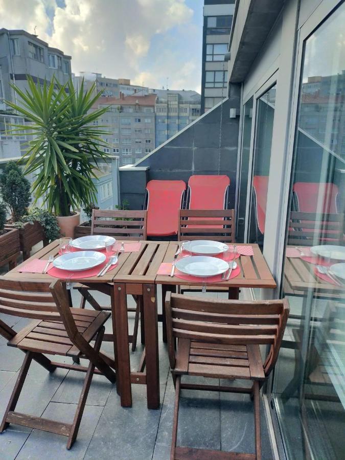 Penthouse With Terrace And Views Near Oza'S Beach Apartment A Coruna Luaran gambar